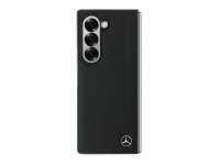 Capa MagSafe Mercedes em imitação de couro e madeira para Samsung Galaxy Z Fold 6 - Preta Capa MagSafe Mercedes em imitação de couro e madeira para Samsung Galaxy Z Fold 6 - Preta
