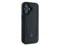 Mercedes Leather Urban iPhone 16 Plus Case - Black Mercedes Leather Urban iPhone 16 Plus Case - Black