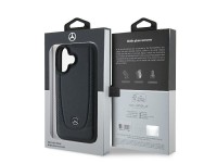 Mercedes Leather Urban iPhone 16 Plus Case - Black Mercedes Leather Urban iPhone 16 Plus Case - Black