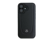 Mercedes Leather Urban iPhone 16 Plus Case - Black Mercedes Leather Urban iPhone 16 Plus Case - Black
