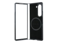 Capa MagSafe Mercedes em imitação de couro e madeira para Samsung Galaxy Z Fold 6 - Preta Capa MagSafe Mercedes em imitação de couro e madeira para Samsung Galaxy Z Fold 6 - Preta