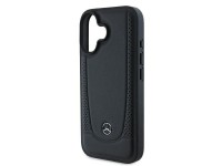 Mercedes Leather Urban iPhone 16 Plus Case - Black Mercedes Leather Urban iPhone 16 Plus Case - Black