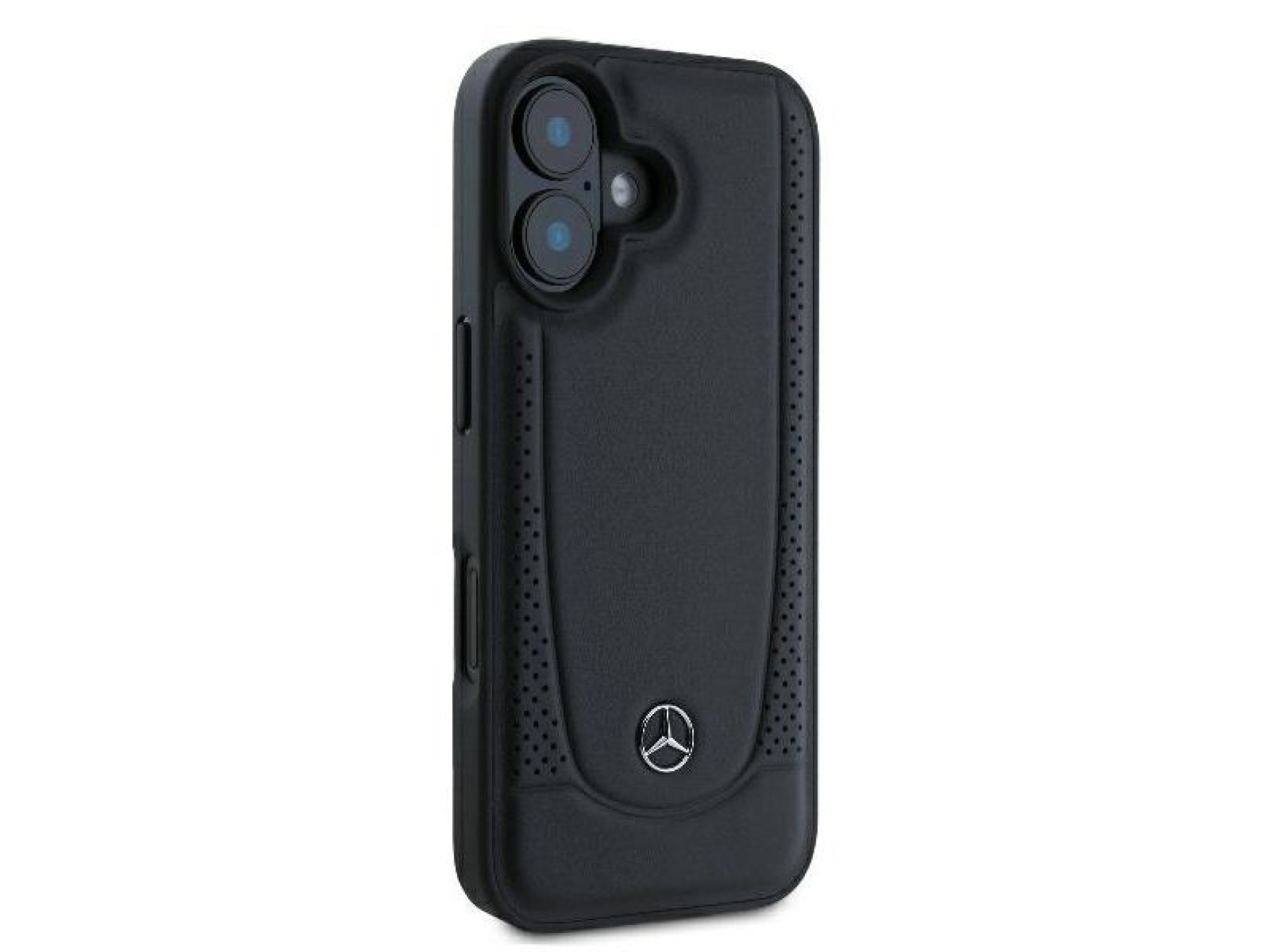 Funda de cuero Mercedes Urban para iPhone 16 Plus - Negra