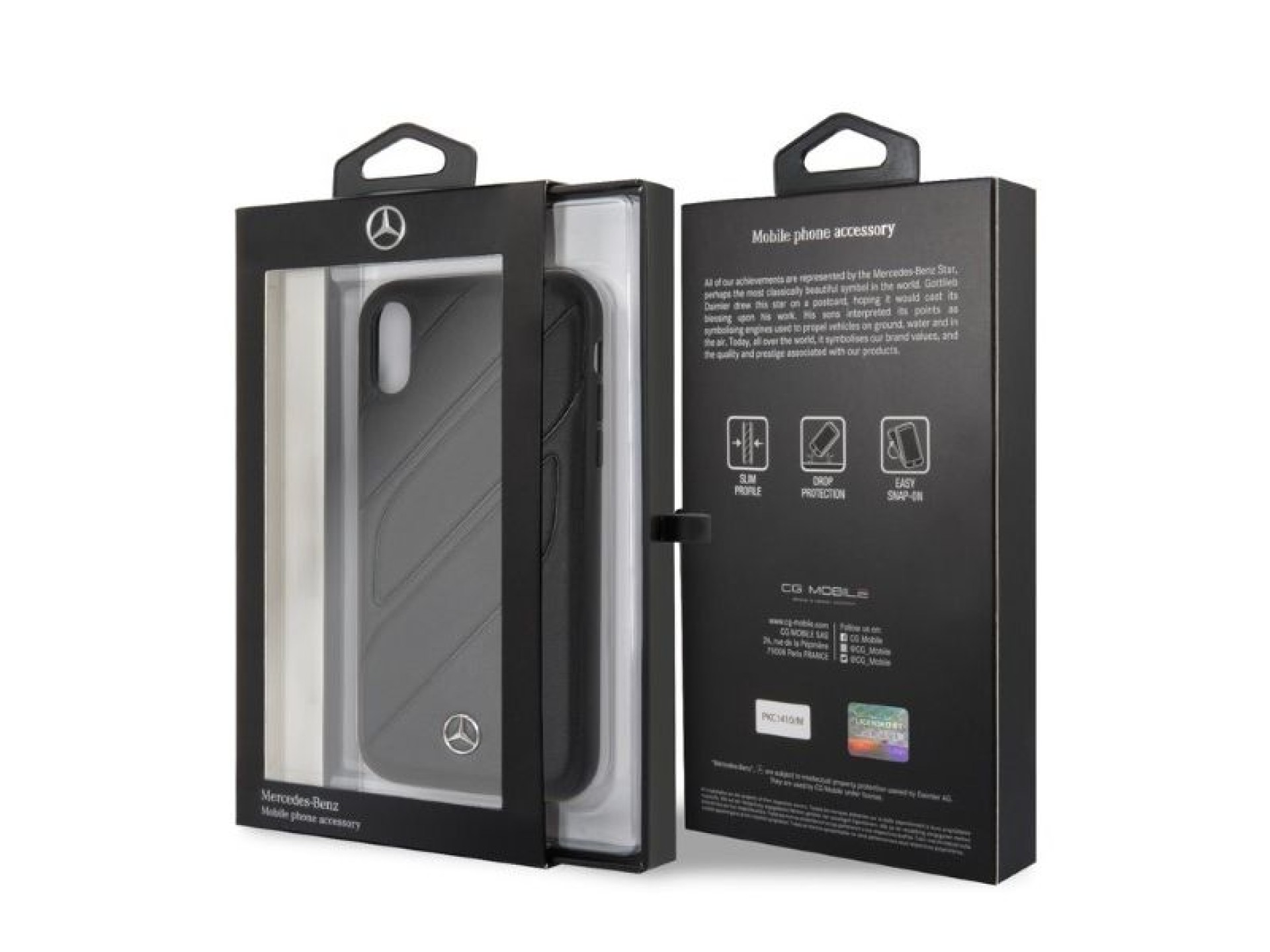 Mercedes MEHCI61THLBK iPhone Xr capa rígida preta/preta Nova Orgânica I
