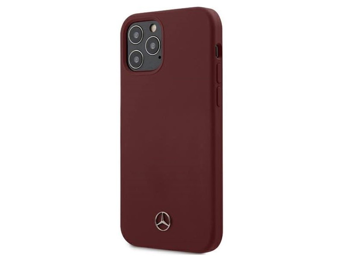 Capa de silicone Mercedes Line para iPhone 12 / iPhone 12 Pro - Vermelha