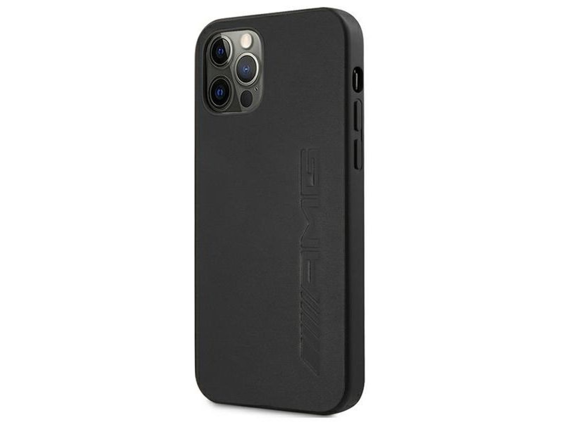 AMG Leather Hot Stamped Case for iPhone 12 Pro Max - Black