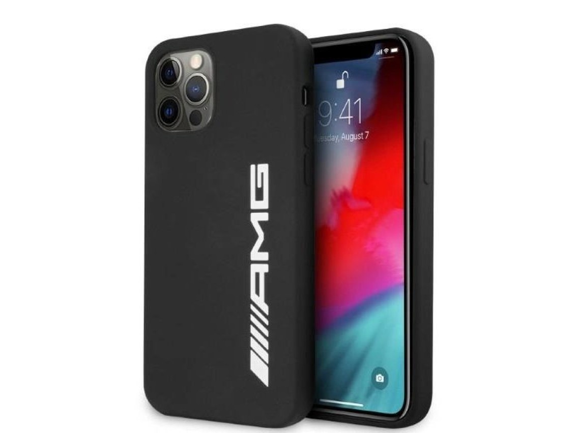 AMG Silicone Big Logo case for iPhone 12 Pro Max - black