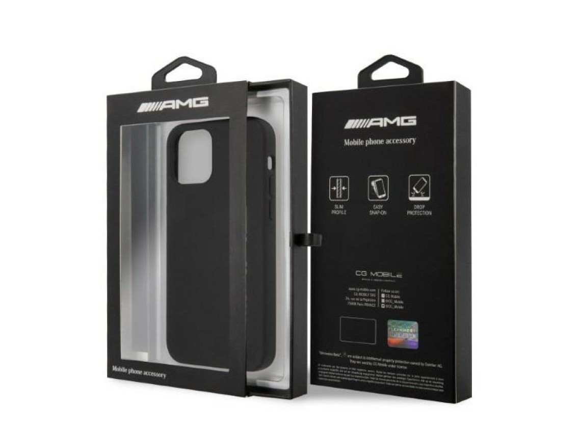 AMG Silicone Big Logo case for iPhone 12 Pro Max - black