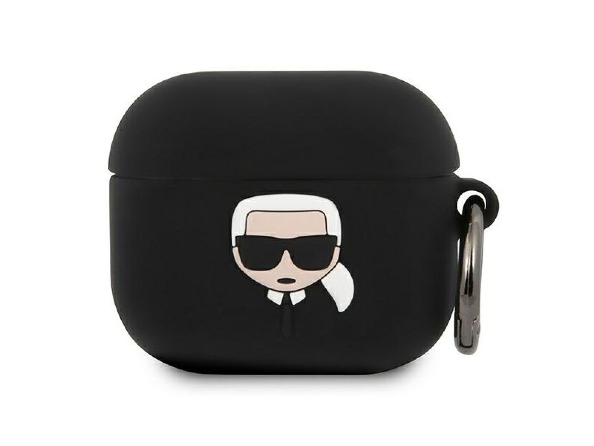 Capa de silicone Karl Lagerfeld Ikonik para AirPods 3 - Preta