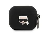 Capa de silicone Karl Lagerfeld Ikonik para AirPods 3 - Preta