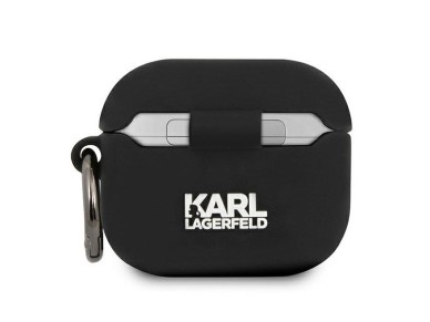 Capa de silicone Karl Lagerfeld Ikonik para AirPods 3 - Preta