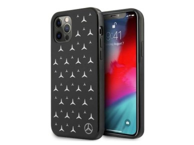 Mercedes Silver Stars Pattern Case for iPhone 12 Pro Max - Black Mercedes Silver Stars Pattern Case for iPhone 12 Pro Max - Black