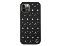 Capa Mercedes com estampa de estrelas prateadas para iPhone 12 Pro Max - Preta Capa Mercedes com estampa de estrelas prateadas para iPhone 12 Pro Max - Preta