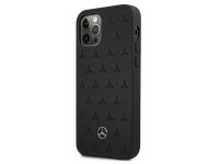Funda de piel Mercedes con estampado de estrellas para iPhone 12 Pro Max - Negra Funda de piel Mercedes con estampado de estrellas para iPhone 12 Pro Max - Negra