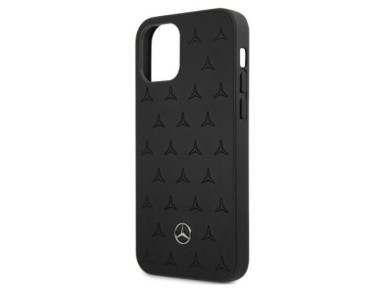 Mercedes Leather Stars Pattern Case for iPhone 12 Pro Max - Black Mercedes Leather Stars Pattern Case for iPhone 12 Pro Max - Black