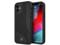Mercedes Leather Perforated Area Case for iPhone 12 mini - Black Mercedes Leather Perforated Area Case for iPhone 12 mini - Black