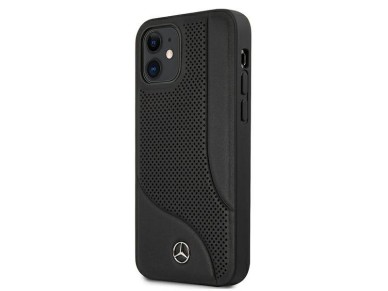 Funda de piel perforada Mercedes para iPhone 12 mini - Negra Funda de piel perforada Mercedes para iPhone 12 mini - Negra