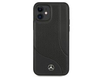 Mercedes Leather Perforated Area Case for iPhone 12 mini - Black Mercedes Leather Perforated Area Case for iPhone 12 mini - Black