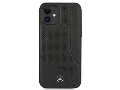 Funda de piel perforada Mercedes para iPhone 12 mini - Negra Funda de piel perforada Mercedes para iPhone 12 mini - Negra