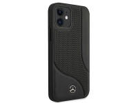 Mercedes Leather Perforated Area Case for iPhone 12 mini - Black Mercedes Leather Perforated Area Case for iPhone 12 mini - Black