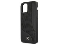 Mercedes Leather Perforated Area Case for iPhone 12 mini - Black Mercedes Leather Perforated Area Case for iPhone 12 mini - Black