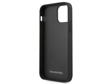 Funda de piel perforada Mercedes para iPhone 12 mini - Negra Funda de piel perforada Mercedes para iPhone 12 mini - Negra