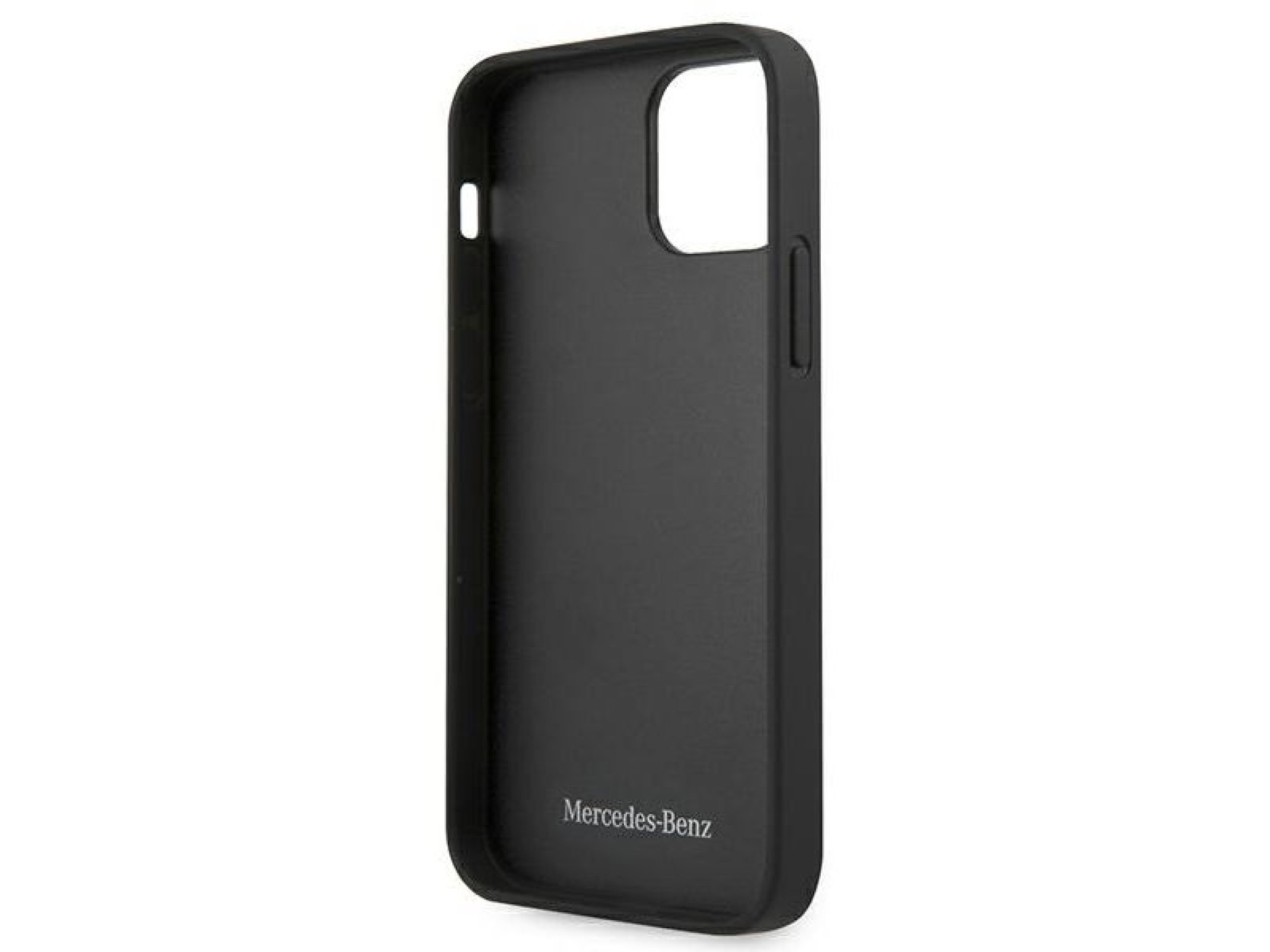 Capa Mercedes em couro perfurado para iPhone 12 mini - Preta