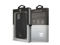 Mercedes Leather Perforated Area Case for iPhone 12 mini - Black Mercedes Leather Perforated Area Case for iPhone 12 mini - Black