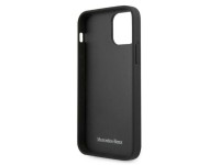 Capa Mercedes em couro perfurado para iPhone 12 Pro Max - Preta Capa Mercedes em couro perfurado para iPhone 12 Pro Max - Preta