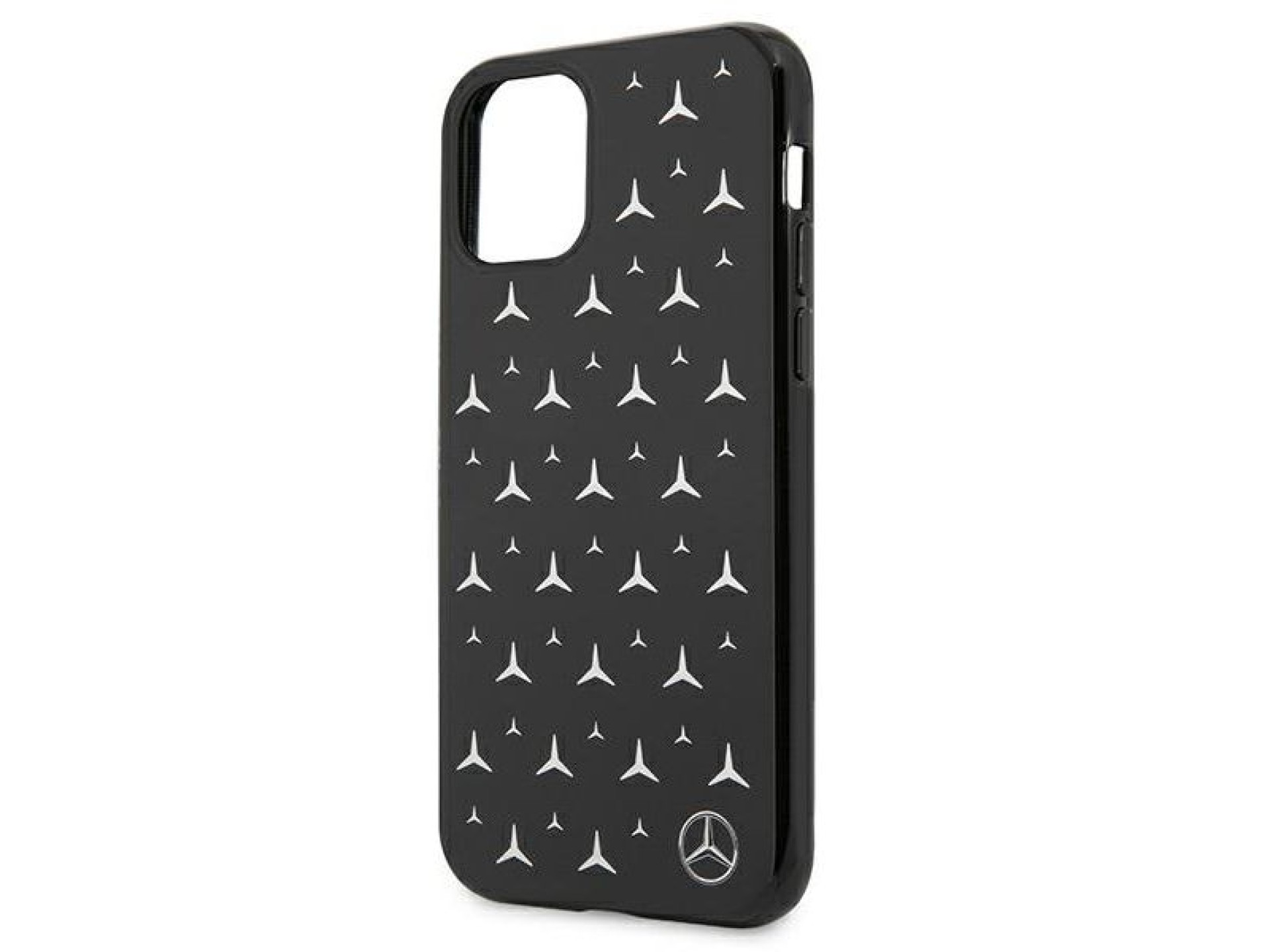 Funda Mercedes con estampado de estrellas plateadas para iPhone 11 / Xr - Negra