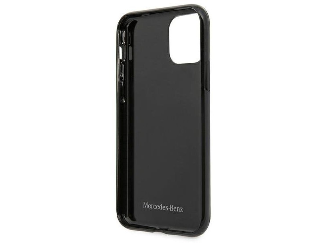 Mercedes Silver Stars Pattern Case for iPhone 11 / Xr - Black