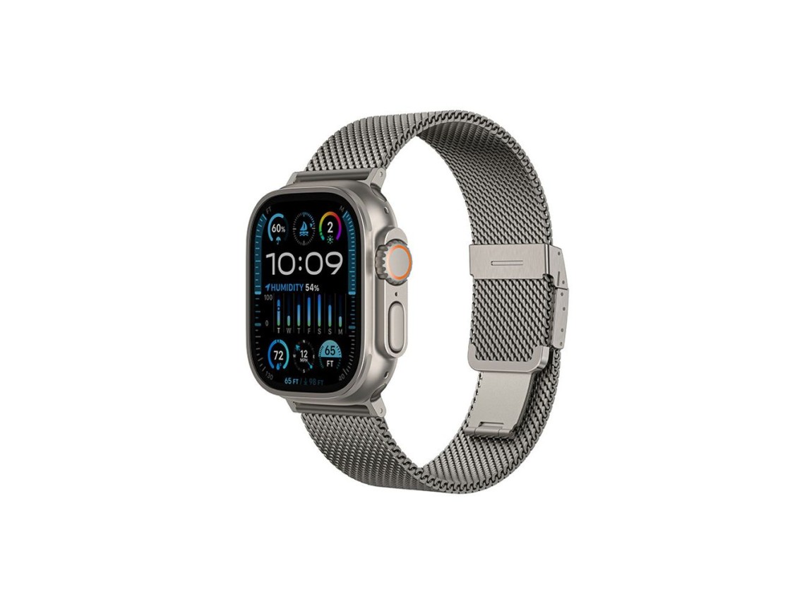 Correa metálica premium AmazingThing Titan para Apple Watch de 38/40/41/42/44/45/46/49 mm - Plateada