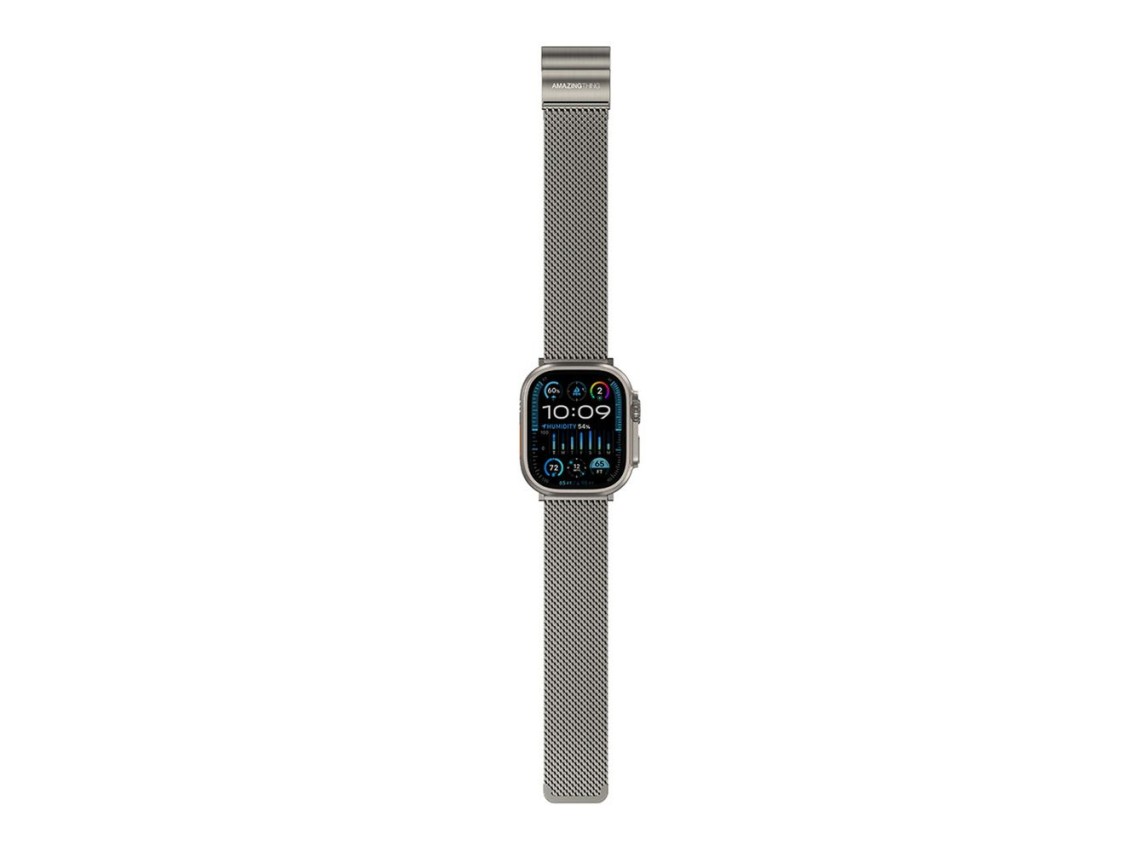 Correa metálica premium AmazingThing Titan para Apple Watch de 38/40/41/42/44/45/46/49 mm - Plateada
