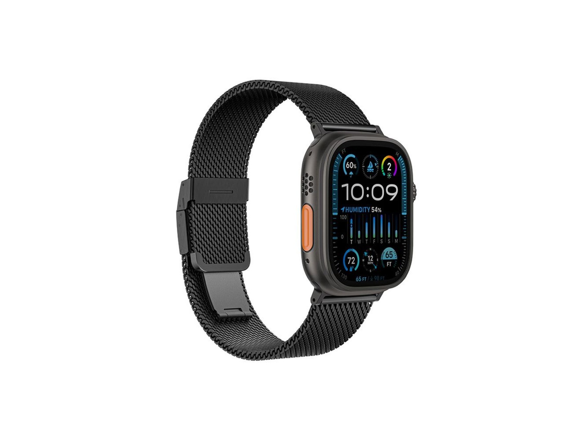 AmazingThing Titan Premium Metal Band for AppleWatch 38/40/41/42/44/45/46/49 mm - Black