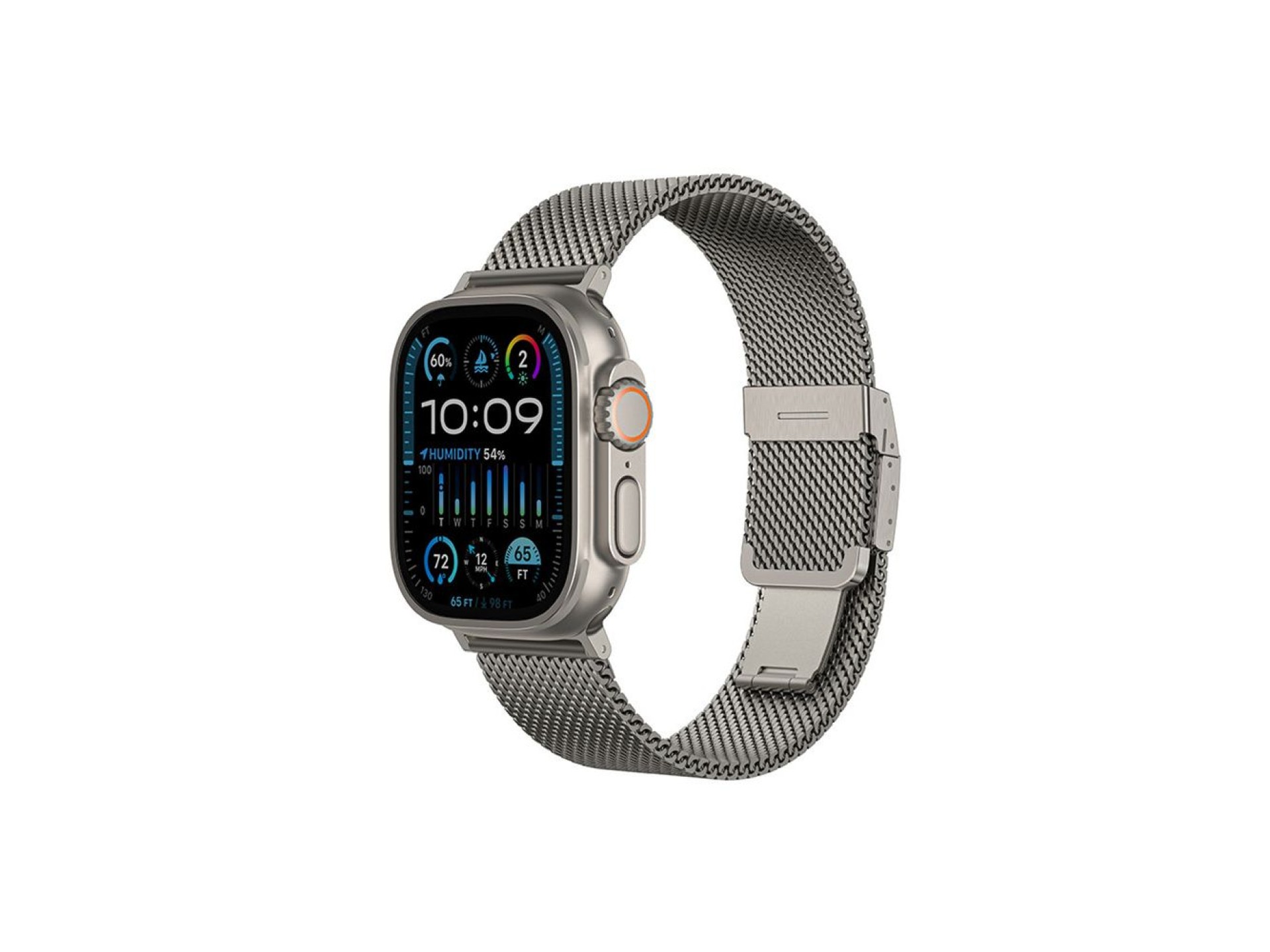 Correa metálica premium AmazingThing Titan para Apple Watch de 38/40/41/42/44/45/46/49 mm - Plateada