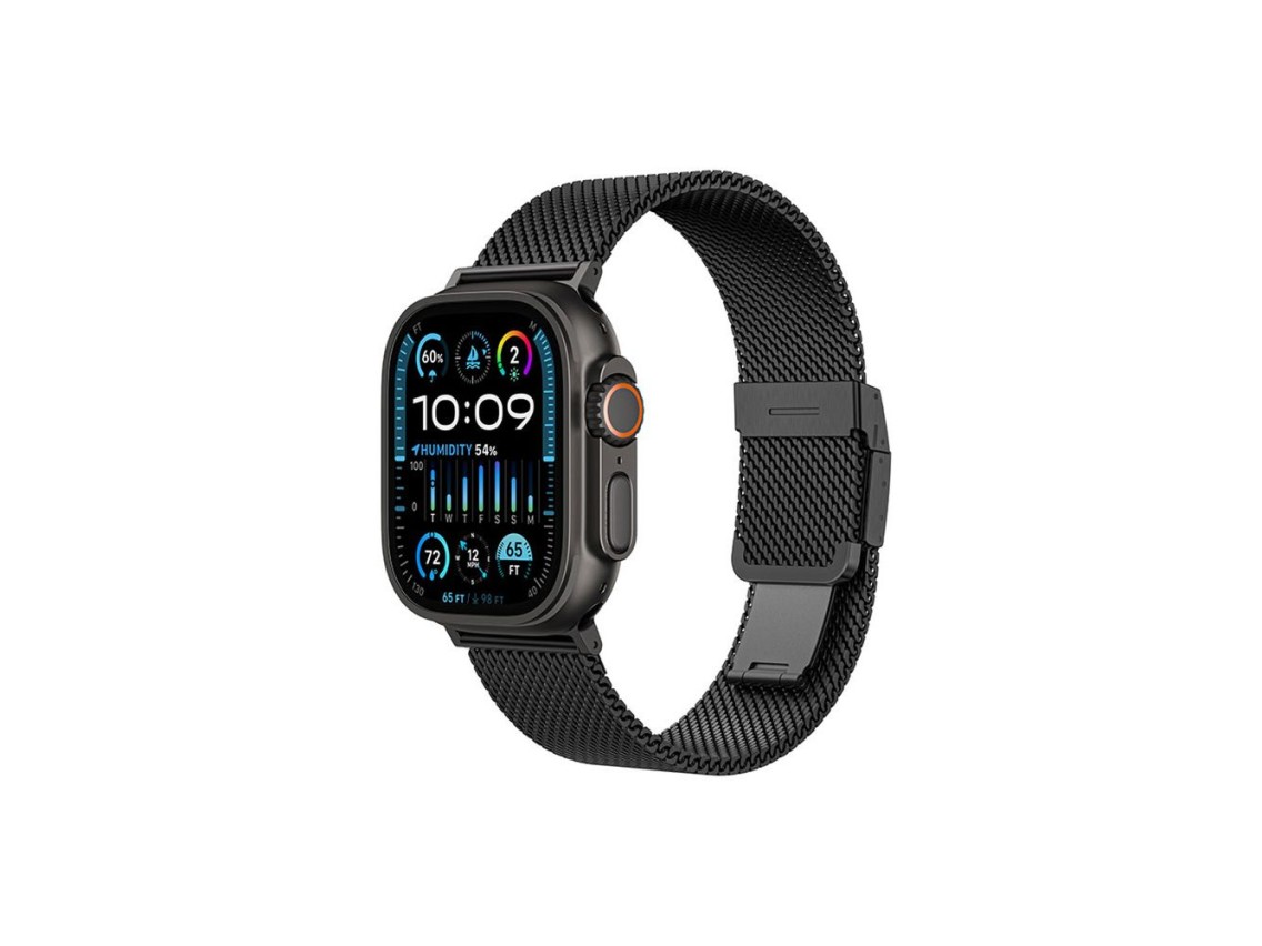 AmazingThing Titan Premium Metal Band for AppleWatch 38/40/41/42/44/45/46/49 mm - Black