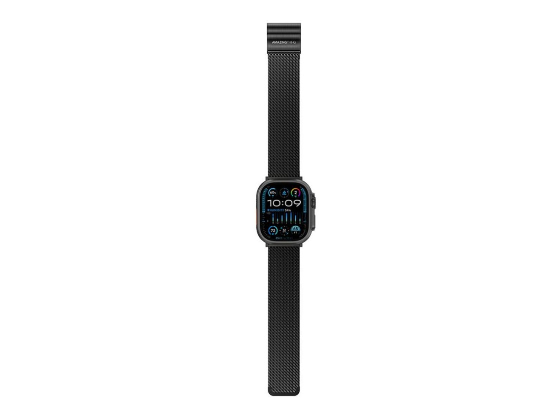 AmazingThing Titan Premium Metal Band for AppleWatch 38/40/41/42/44/45/46/49 mm - Black