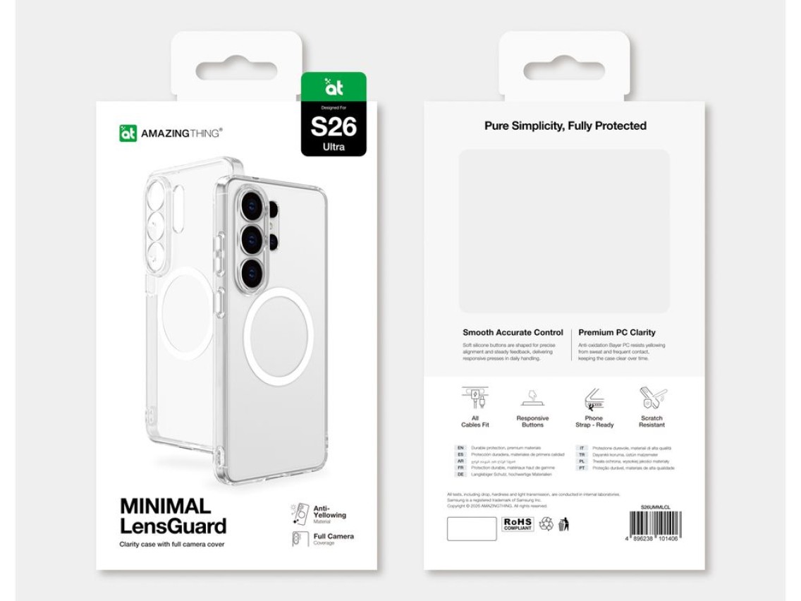 AmazingThing Minimal Mag Lens Case for Samsung Galaxy S26 Ultra - Clear