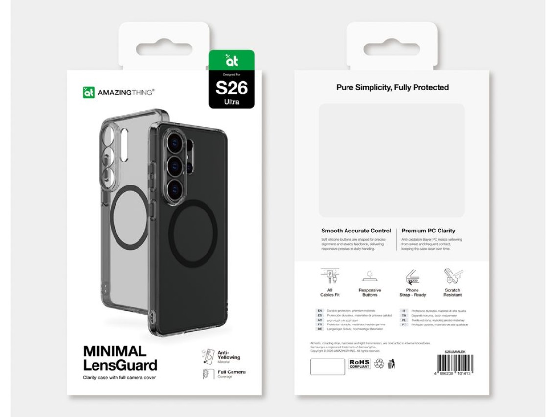 Funda AmazingThing Minimal Mag Lens para Samsung Galaxy S26 Ultra - Negra