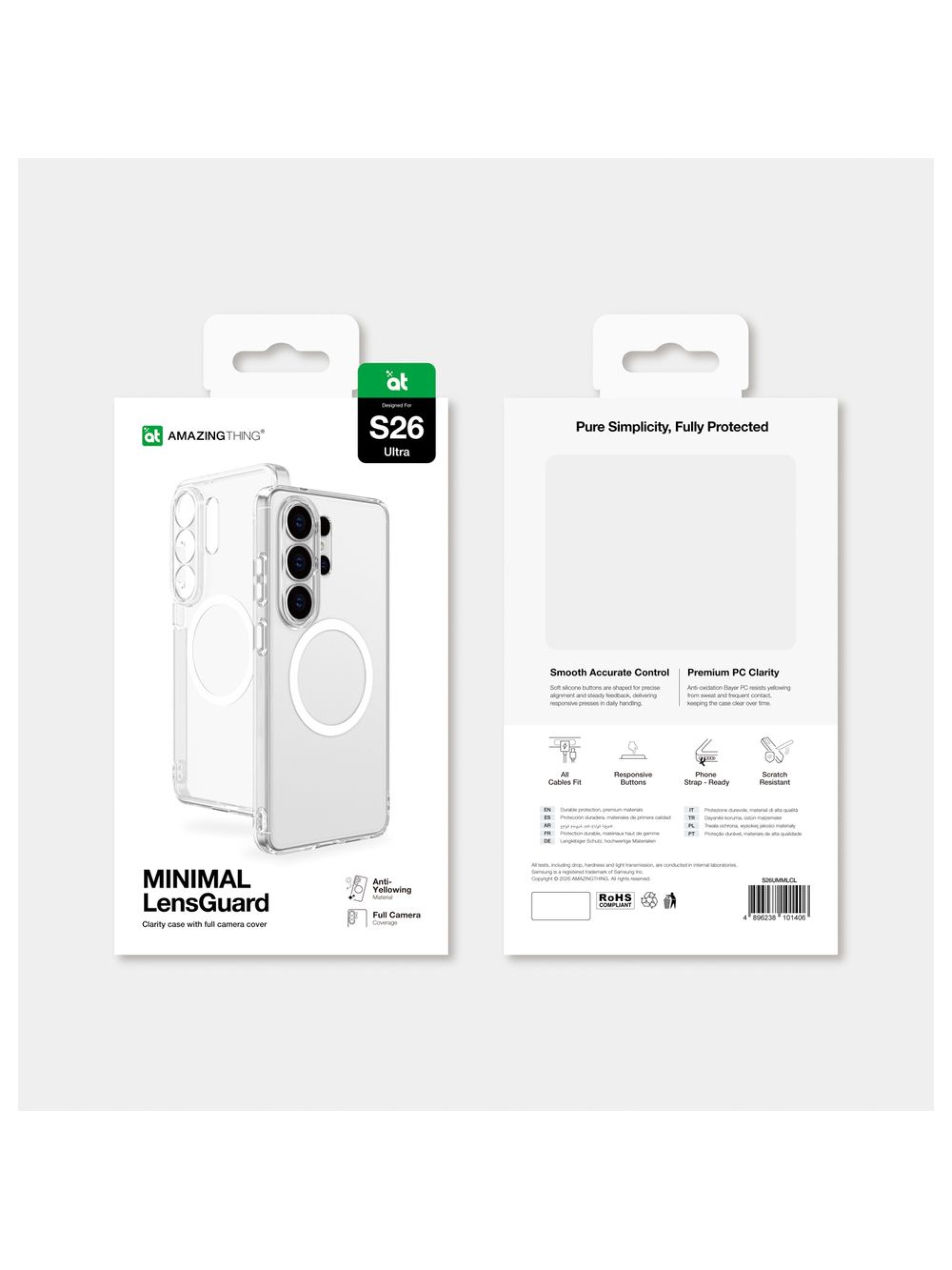 Capa AmazingThing Minimal Mag Lens para Samsung Galaxy S26 Ultra - Transparente