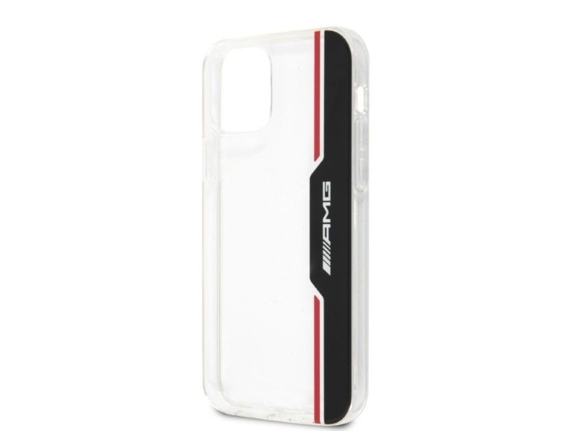 Funda vertical AMG Electroplate para iPhone 12 / iPhone 12 Pro - transparente