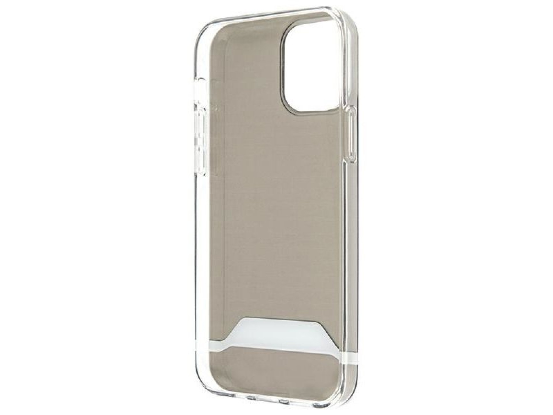 Capa AMG Electroplate Preta e Branca para iPhone 12 / 12 Pro - Transparente