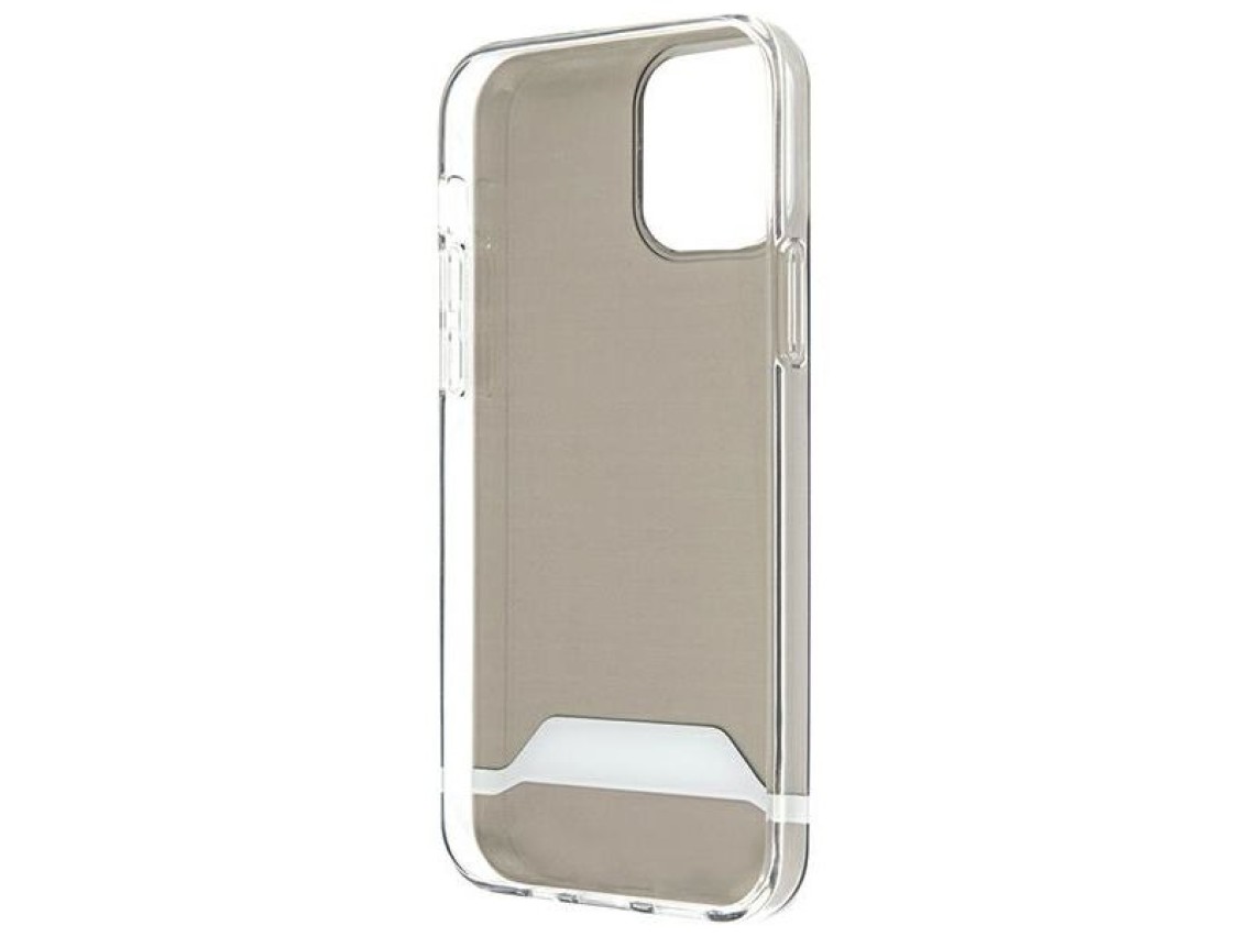 Capa AMG Electroplate Preta e Branca para iPhone 12 / 12 Pro - Transparente