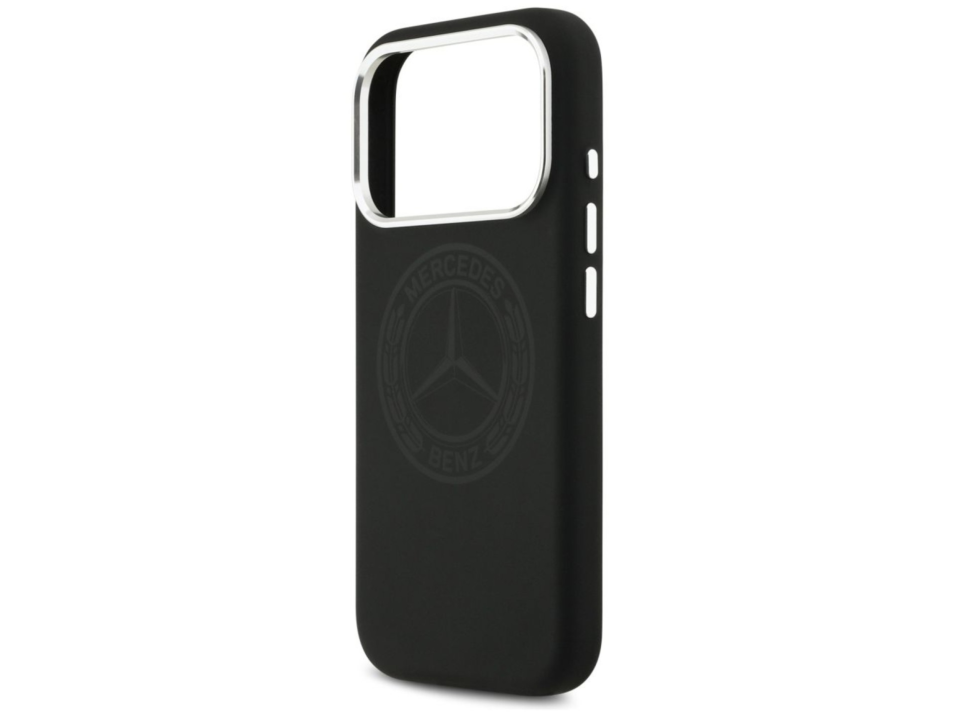 Mercedes Silicone Vintage Logo MagSafe Case for iPhone 17 Pro - Black