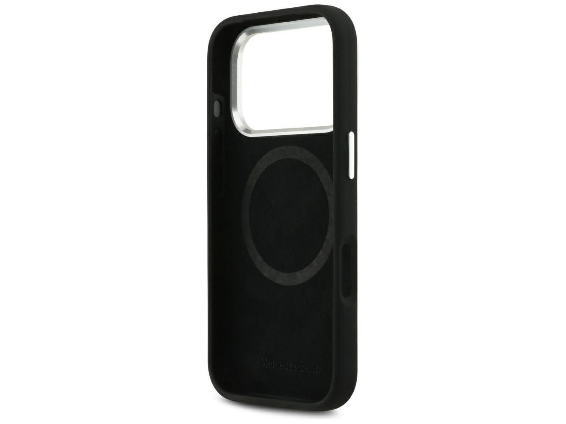 Mercedes Silicone Vintage Logo MagSafe Case for iPhone 17 Pro - Black