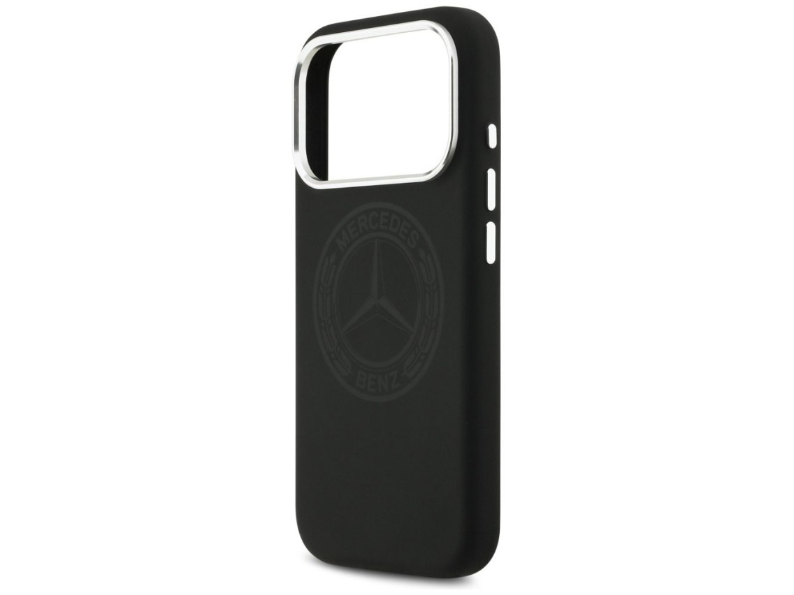 Mercedes Silicone Vintage Logo MagSafe Case for iPhone 17 Pro - Black