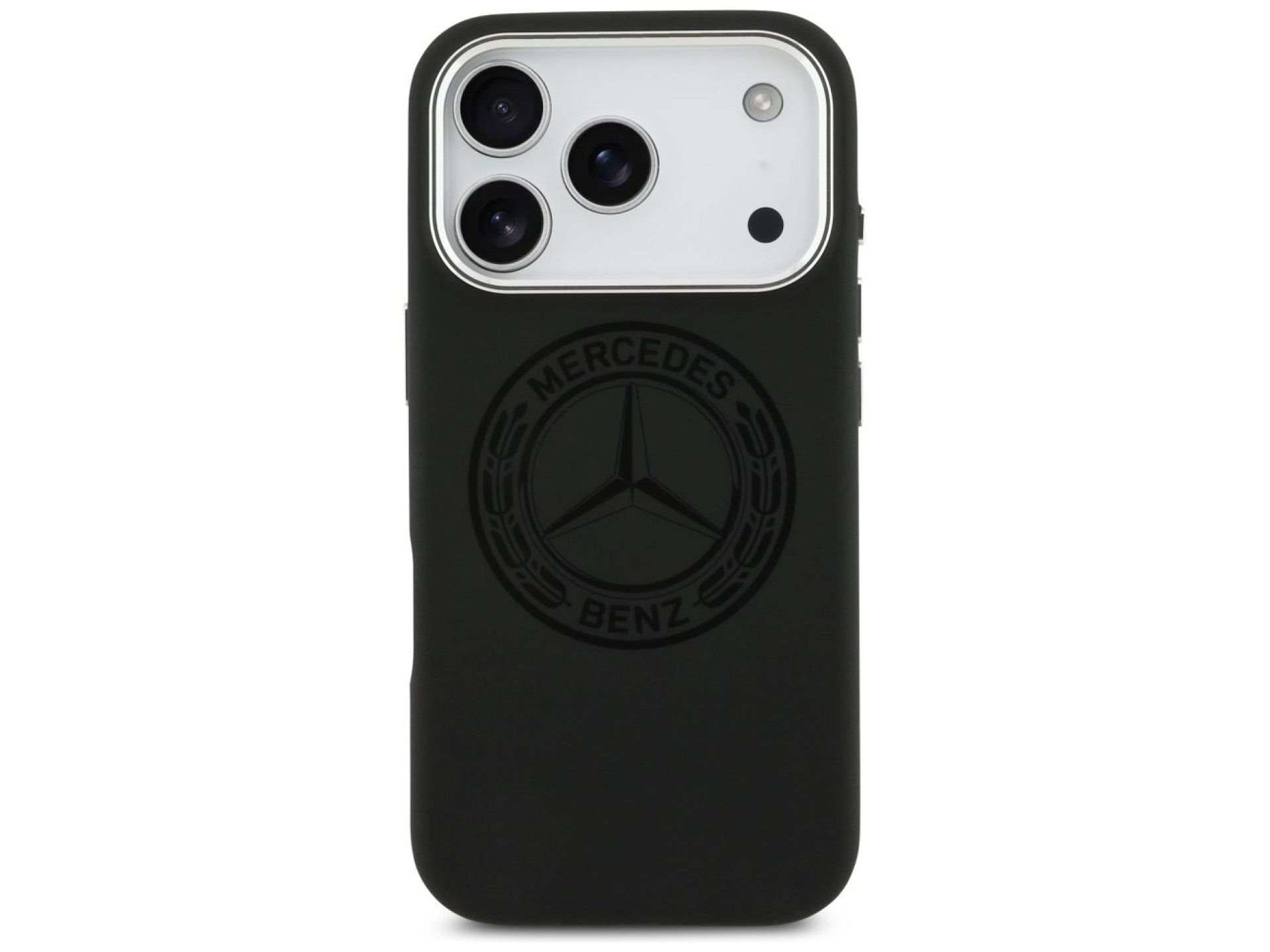 Mercedes Silicone Vintage Logo MagSafe Case for iPhone 17 Pro - Black