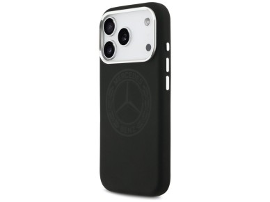Mercedes Silicone Vintage Logo MagSafe Case for iPhone 17 Pro - Black Mercedes Silicone Vintage Logo MagSafe Case for iPhone 17 Pro - Black
