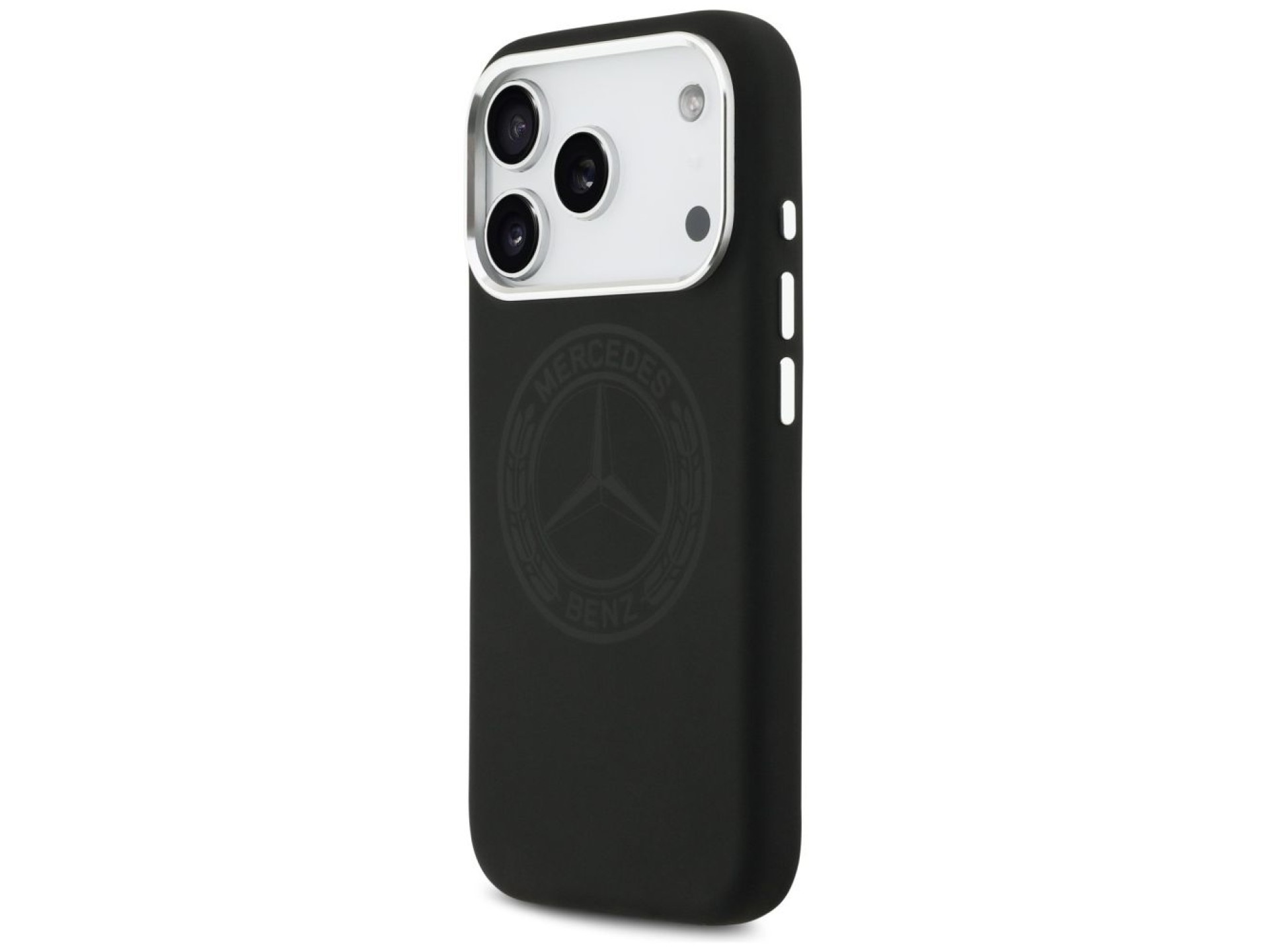 Mercedes Silicone Vintage Logo MagSafe Case for iPhone 17 Pro - Black