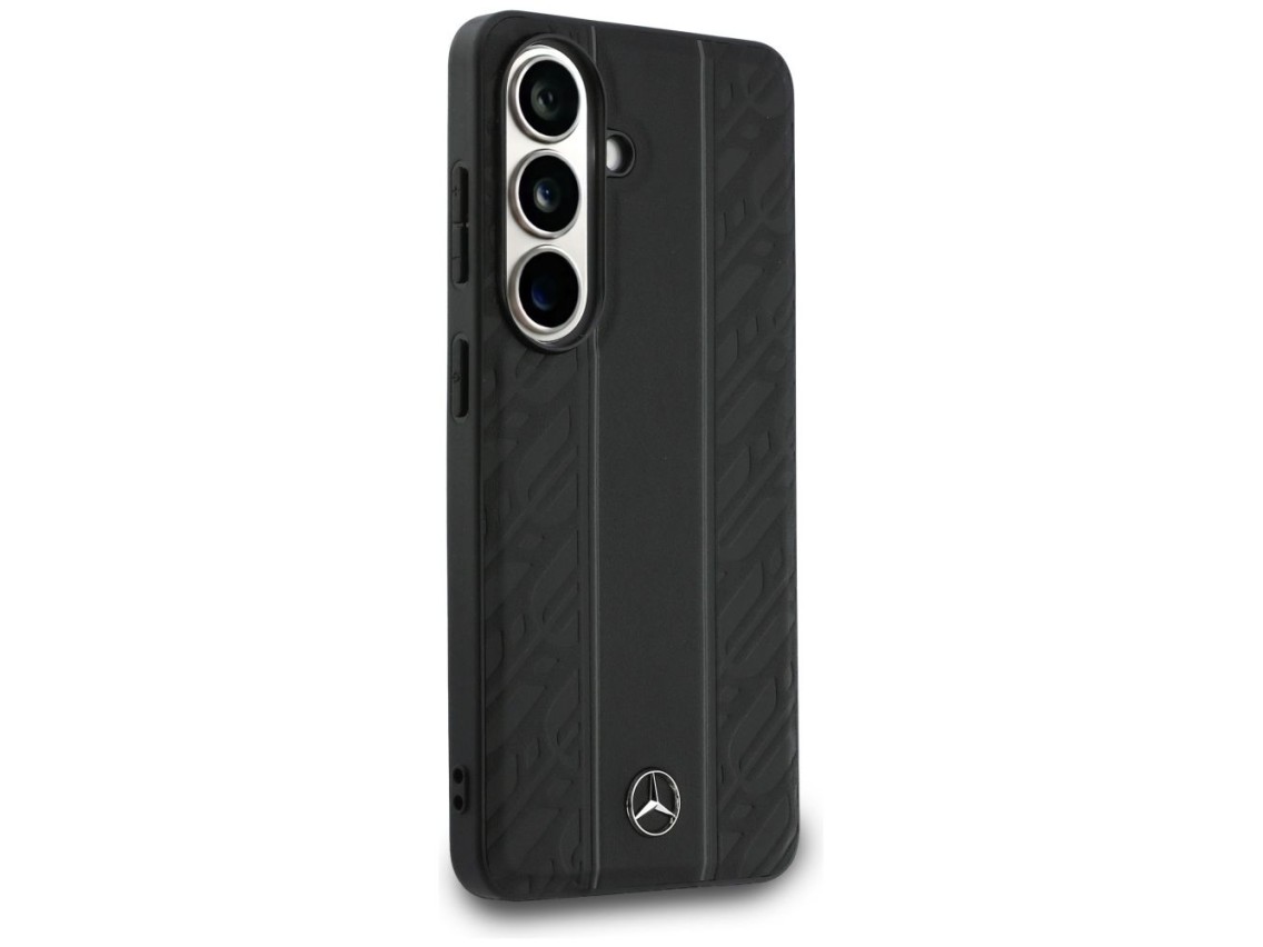 Mercedes Laurel Leaves Vertical Stripes MagSafe Case for Samsung Galaxy S26 - Black